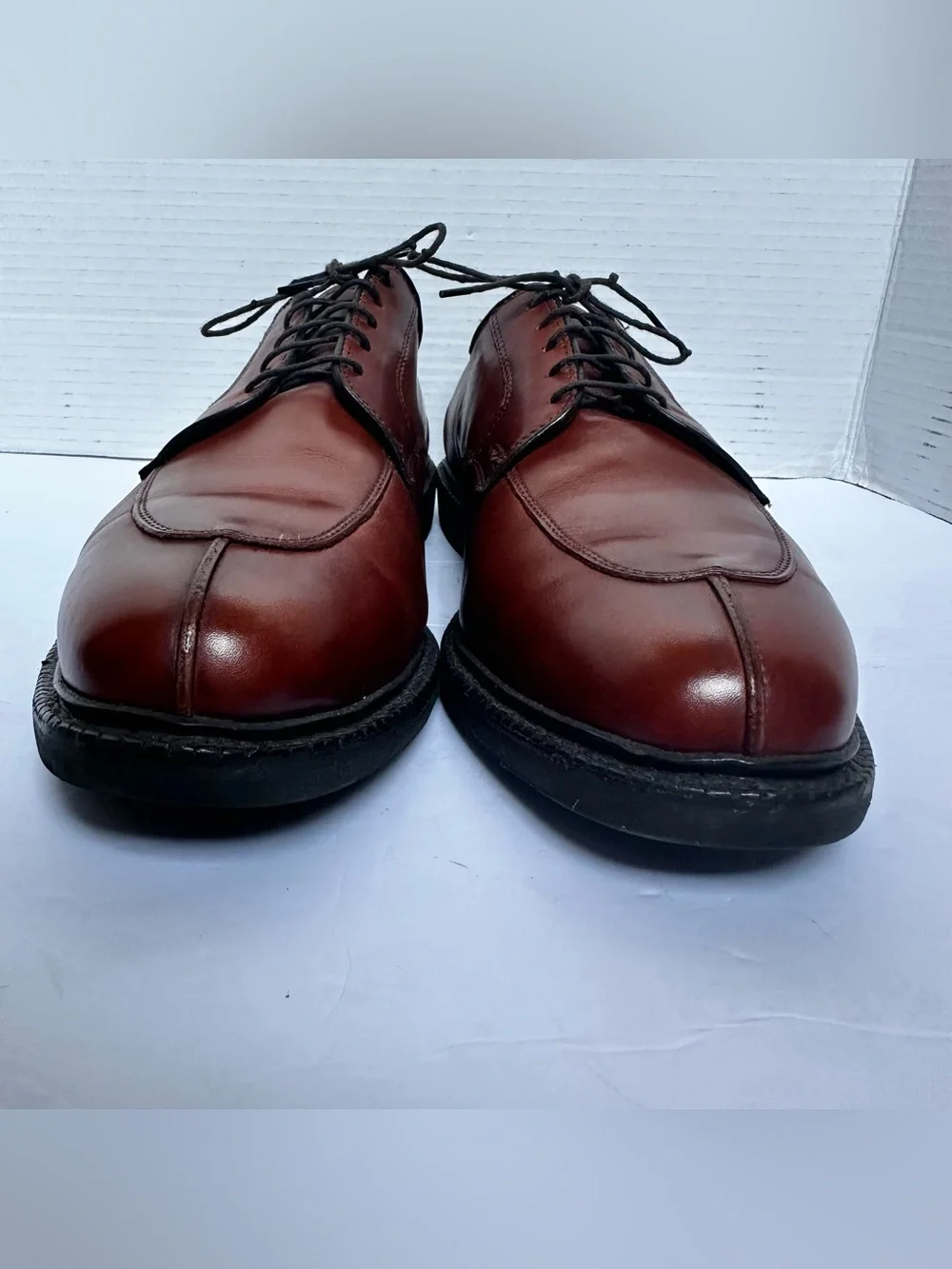 Allen Edmonds Men's Whiskey Oxfords Lace Up Split Front Dress Shoes- Size 11